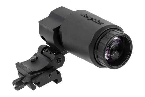 Aimpoint magnifier with flip mount, black.